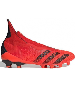 Бутсы Adidas Predator Freak+ Fg красные с черным